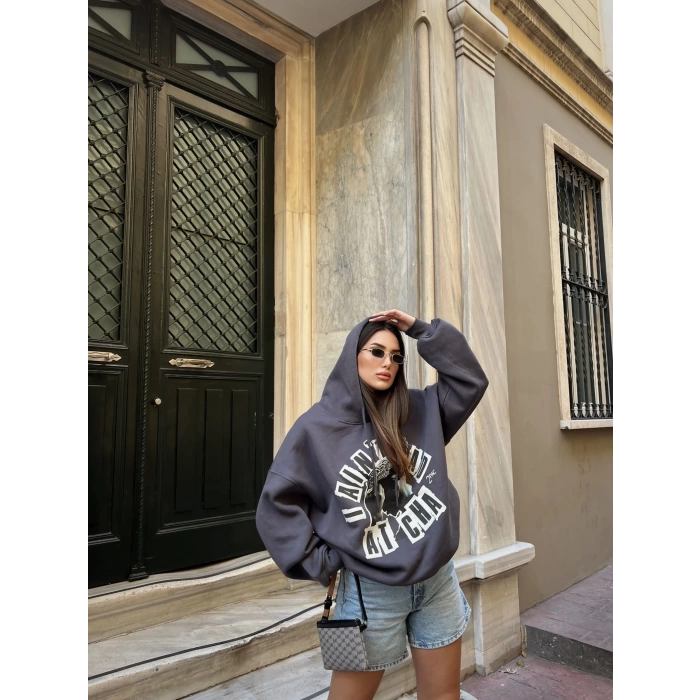 2PAC Oversize Unisex Kapüşonlu Sweat