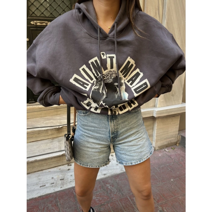 2PAC Oversize Unisex Kapüşonlu Sweat