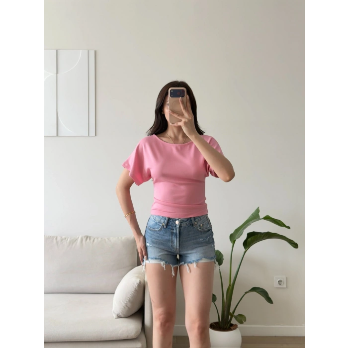 OYS Yarasa Kol Bluz - PEMBE