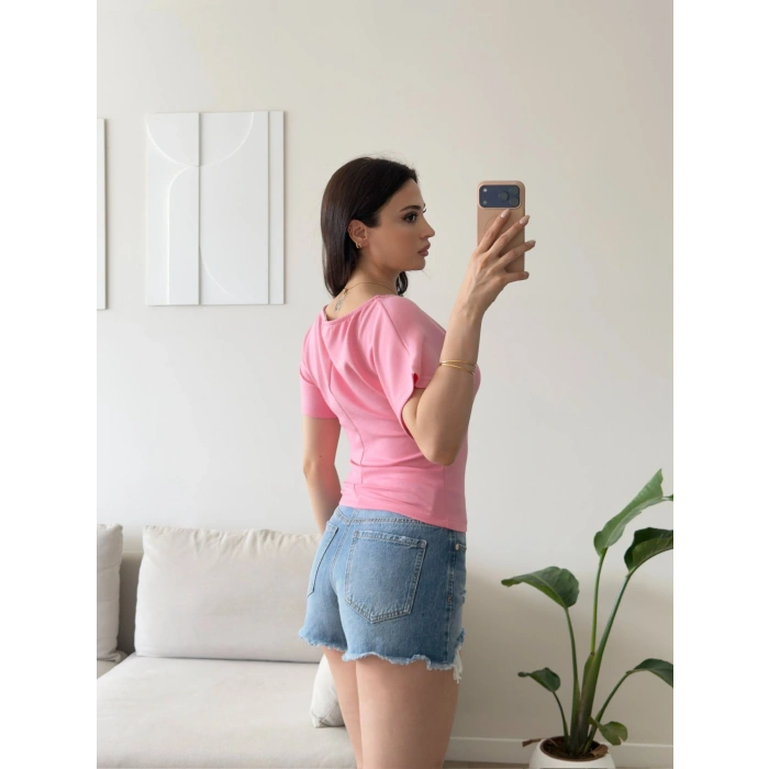 OYS Yarasa Kol Bluz - PEMBE