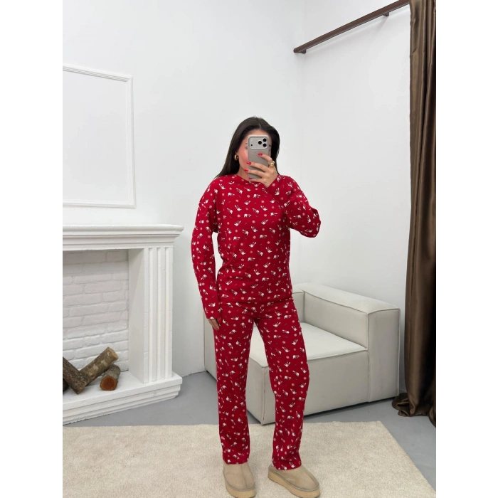 Panda Baskı Pijama Takımı