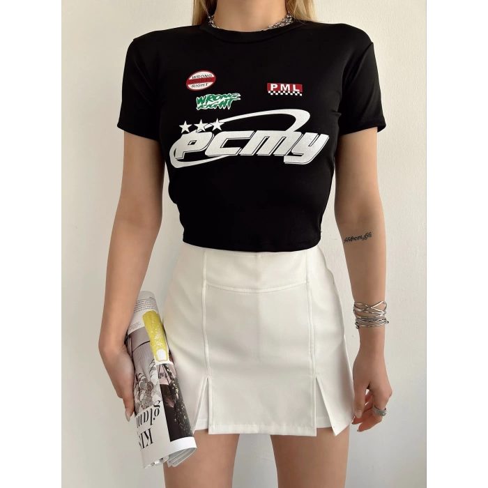 Pcmy Crop Tshirt - SİYAH