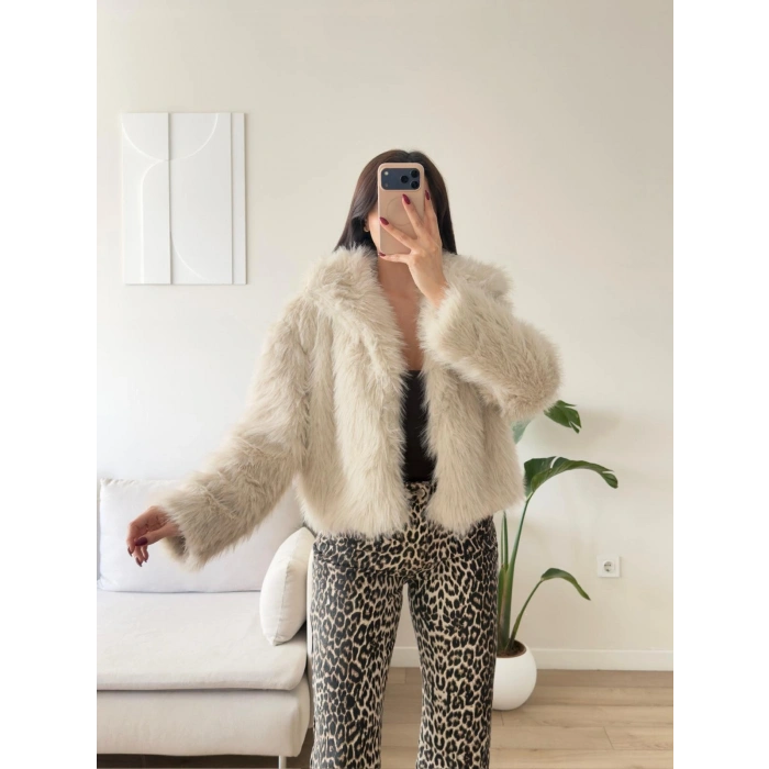 Premium Bella Kürk Ceket - BEJ