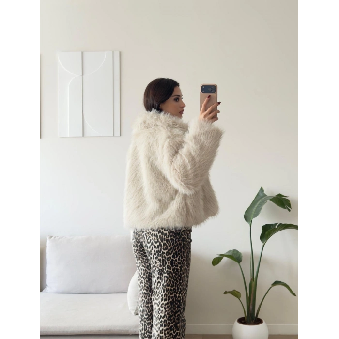 Premium Bella Kürk Ceket - BEJ