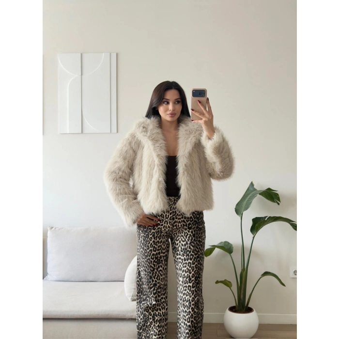 Premium Bella Kürk Ceket - BEJ