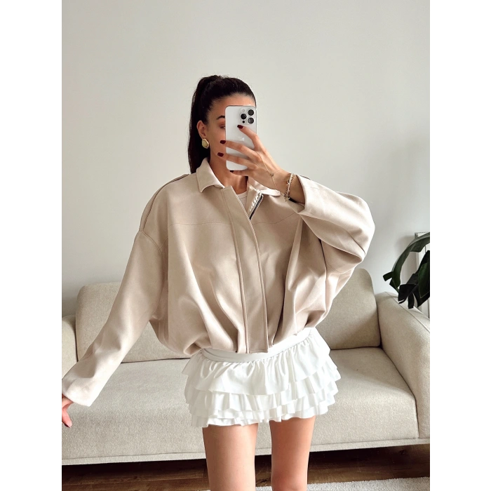 Premium Oversize Ceket - BEJ
