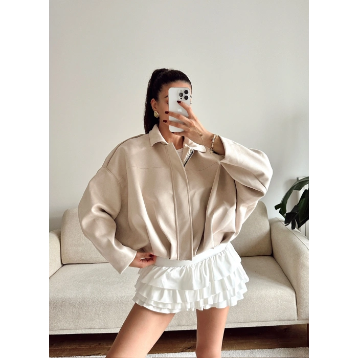 Premium Oversize Ceket - BEJ