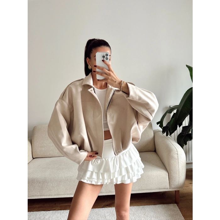 Premium Oversize Ceket - BEJ