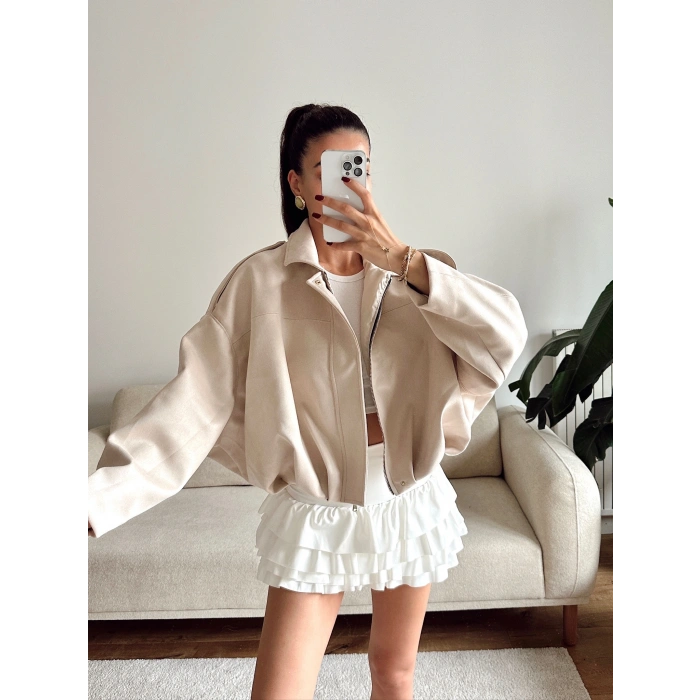 Premium Oversize Ceket - BEJ