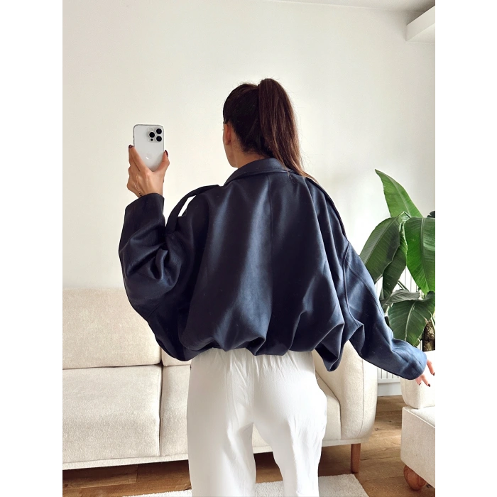 Premium Oversize Ceket - LACİVERT