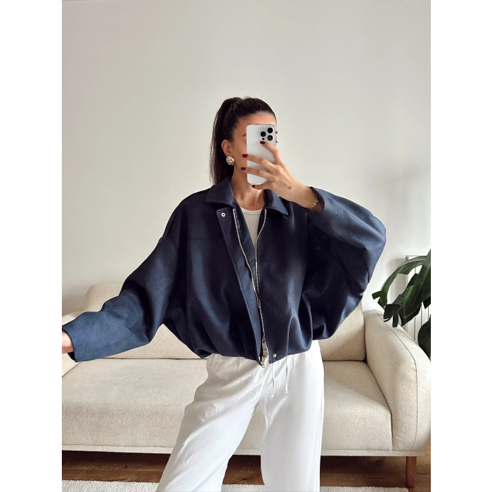 Premium Oversize Ceket - LACİVERT