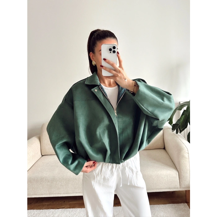 Premium Oversize Ceket - YEŞİL
