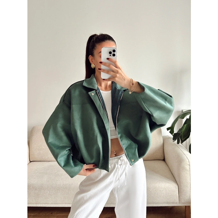 Premium Oversize Ceket - YEŞİL