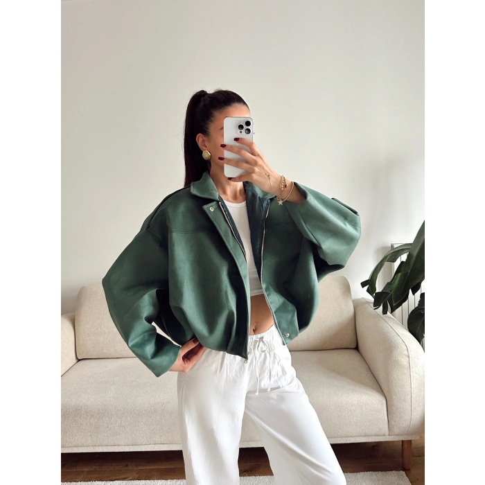 Premium Oversize Ceket - YEŞİL