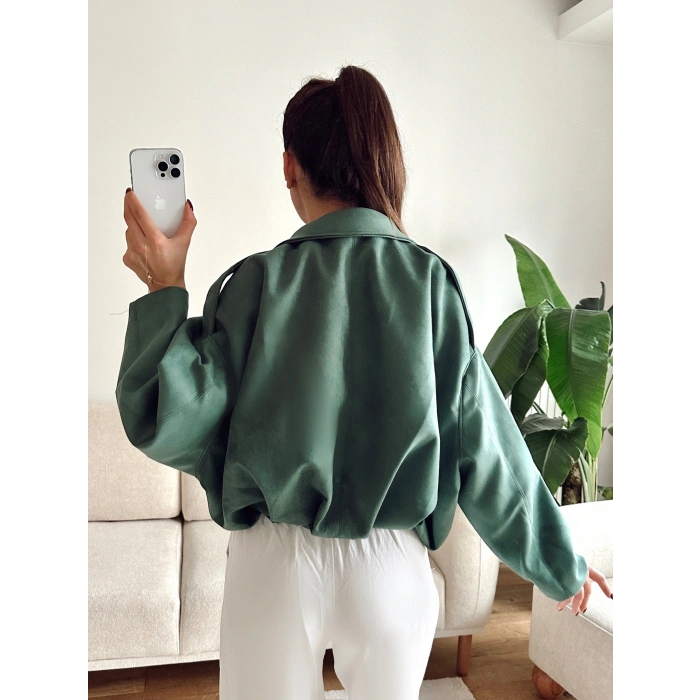 Premium Oversize Ceket - YEŞİL