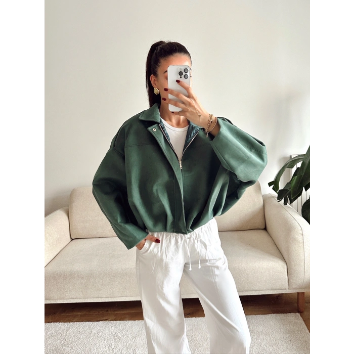Premium Oversize Ceket - YEŞİL