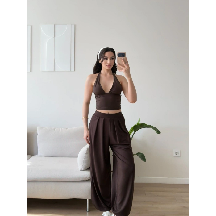 Premium Şalvar Pantolon - KAHVE