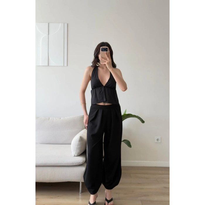 Premium Şalvar Pantolon - SİYAH