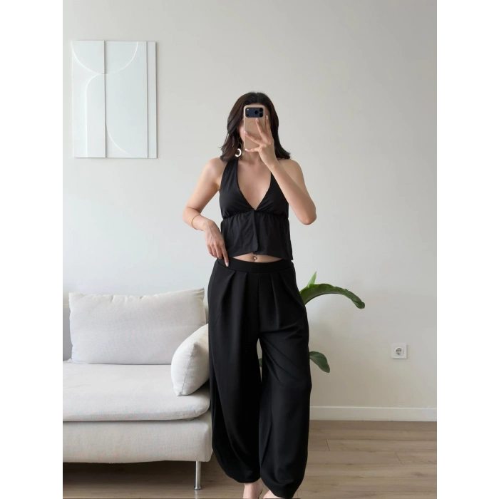 Premium Şalvar Pantolon - SİYAH