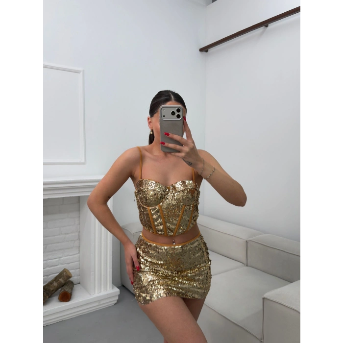 Pul Payetli İkili Takım - GOLD