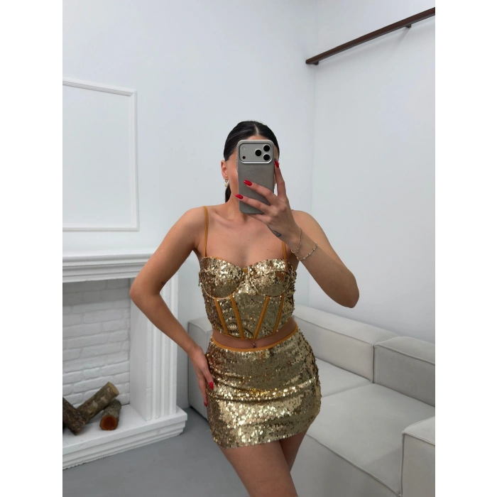 Pul Payetli İkili Takım - GOLD