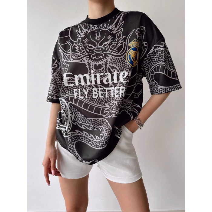 R&M Unisex Oversize T-shirt-SİYAH