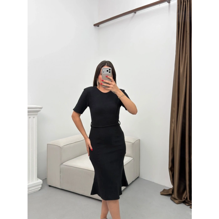 Selanik Balık Elbise - SİYAH