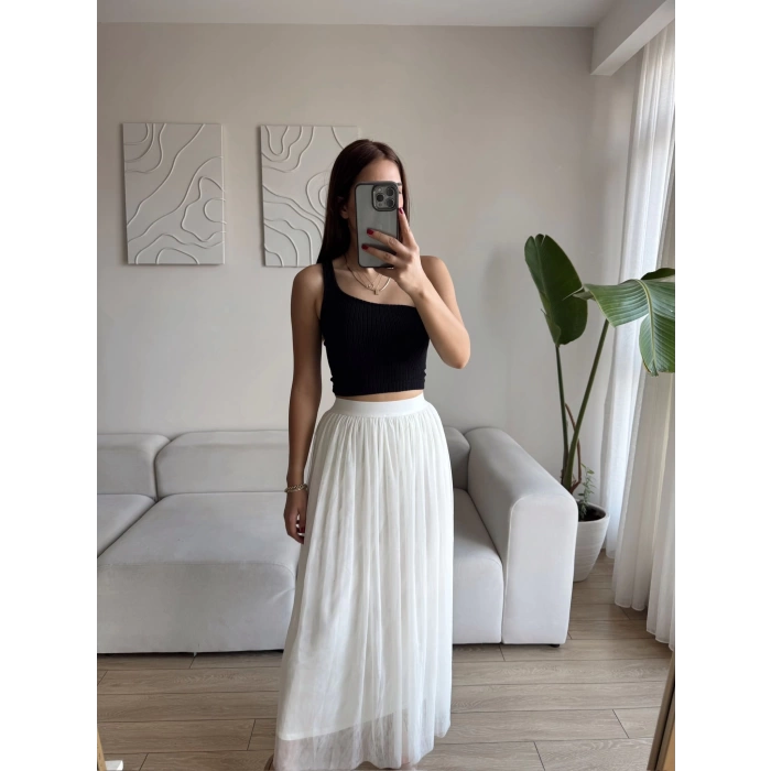 Şifon Astarlı Etek