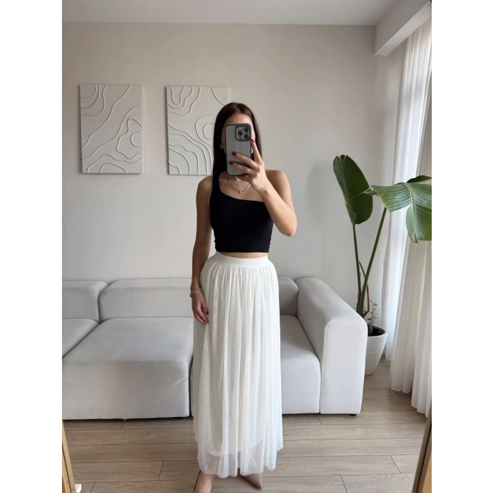 Şifon Astarlı Etek