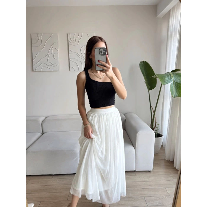 Şifon Astarlı Etek