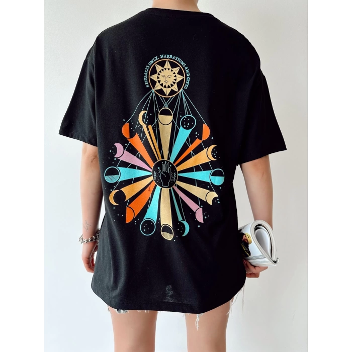 Sırt Baskı Unisex Oversize T-shirt