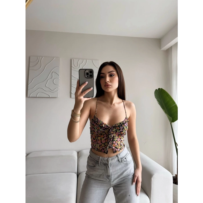 Sırt Çapraz Tül Crop