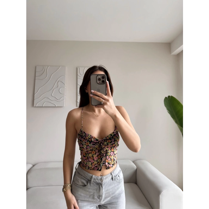 Sırt Çapraz Tül Crop