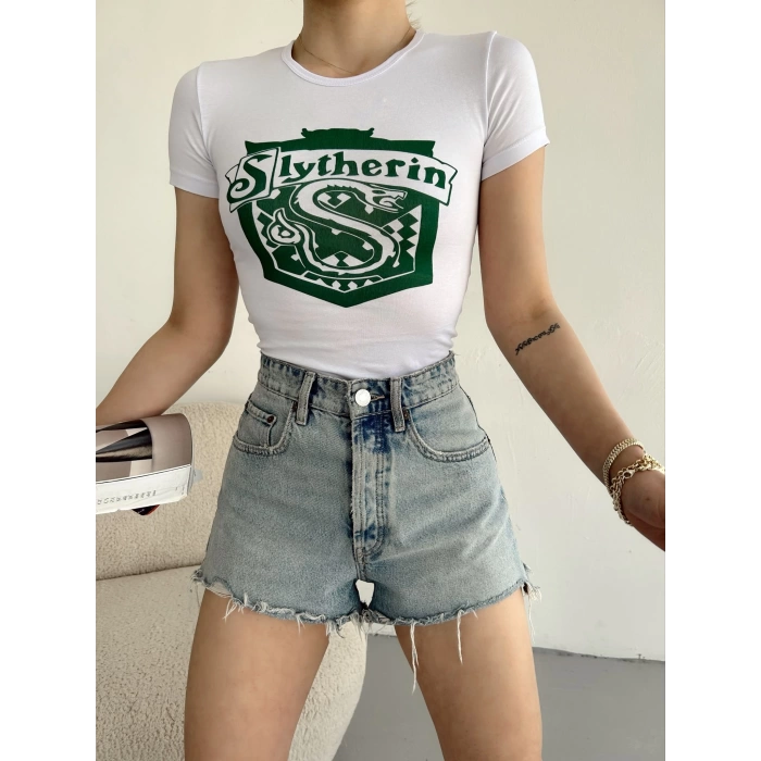 Slytherin Crop T-shirt