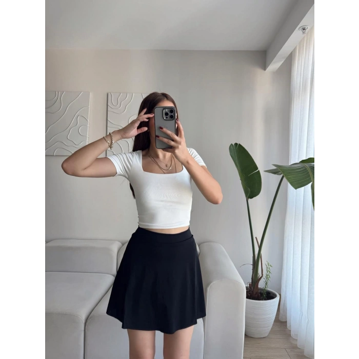 Şortlu Sandy Tenis Etek - SİYAH