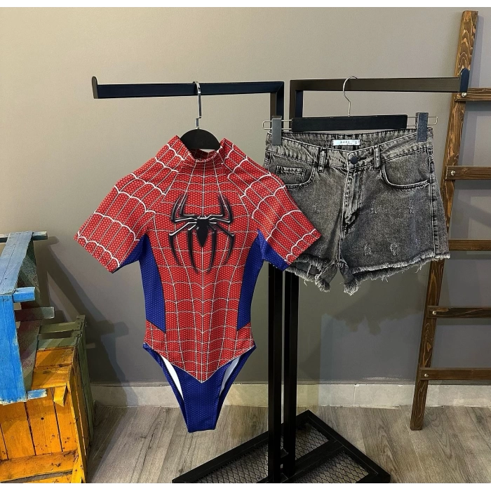 Spider Bodysuit-KIRMIZI