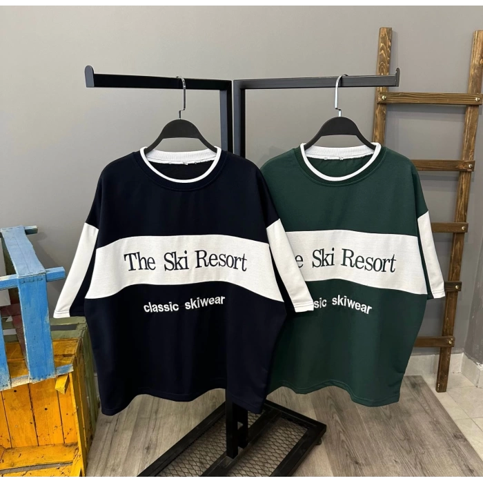 The Ski Resort Unisex Oversize T-shirt-LACİVERT