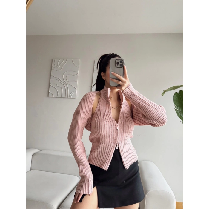 Triko İkili Takım - PEMBE