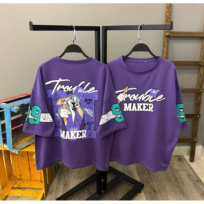 Trouble Maker Oversize Unisex T-shirt-MOR