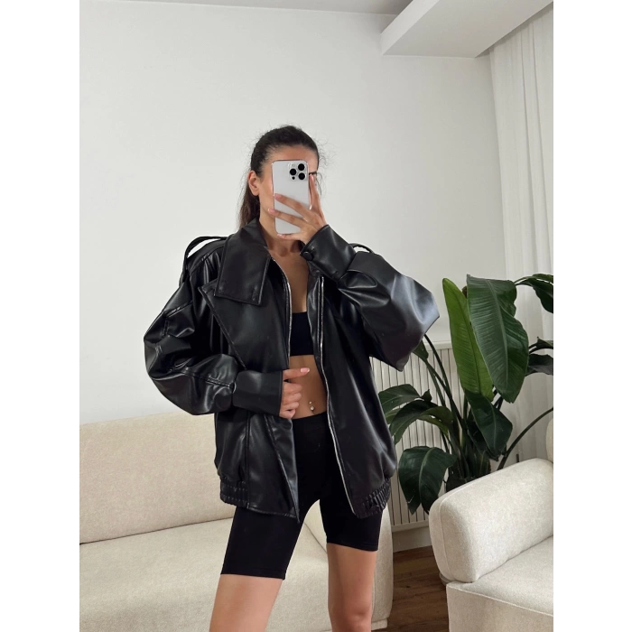 Vintage Oversize Deri Ceket