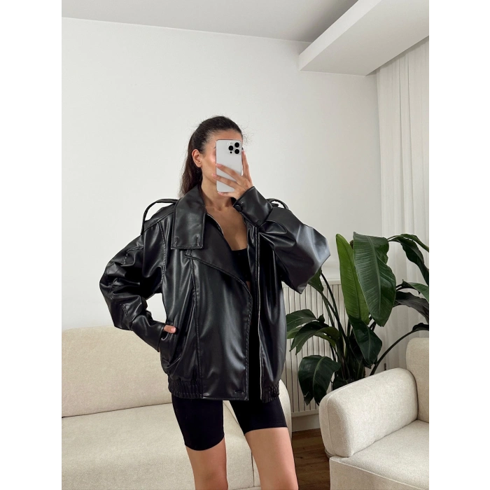 Vintage Oversize Deri Ceket