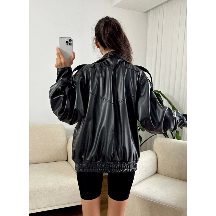 Vintage Oversize Deri Ceket