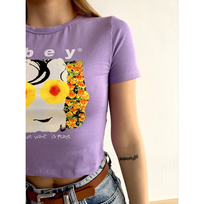 What We Want Is Peace Crop T-shirt
