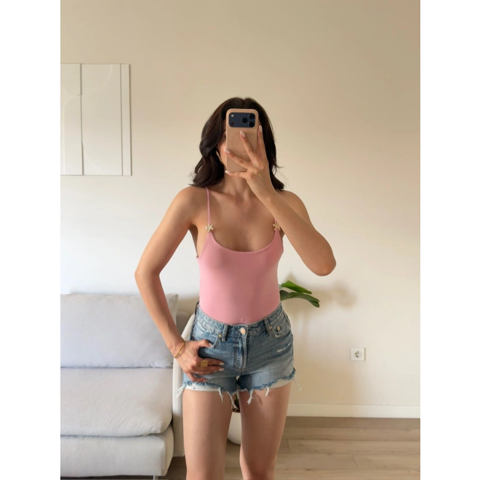 Yıldız Aksesuar Bodysuit - PEMBE