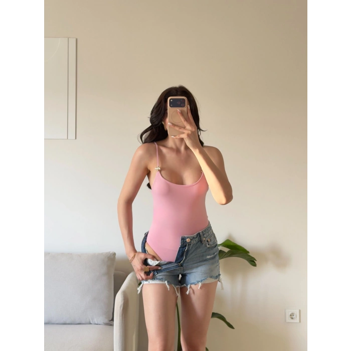 Yıldız Aksesuar Bodysuit - PEMBE