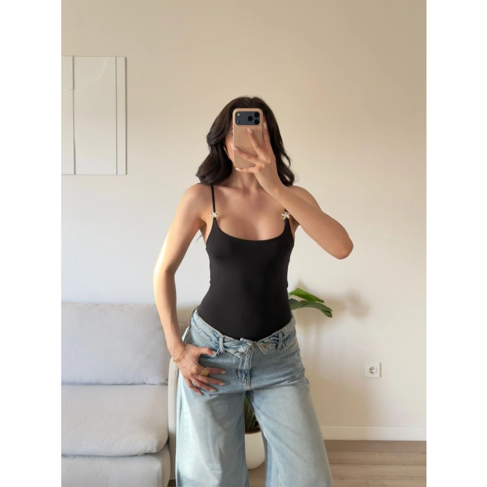 Yıldız Aksesuar Bodysuit - SİYAH