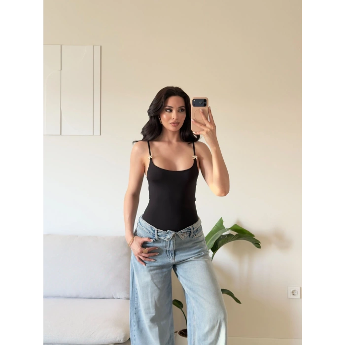 Yıldız Aksesuar Bodysuit - SİYAH