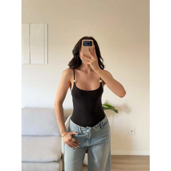 Yıldız Aksesuar Bodysuit - SİYAH