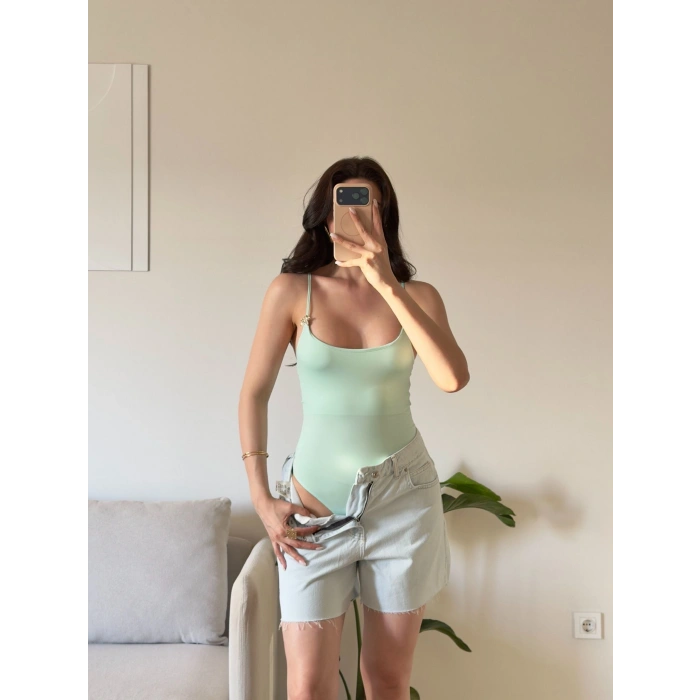 Yıldız Aksesuar Bodysuit - YEŞİL