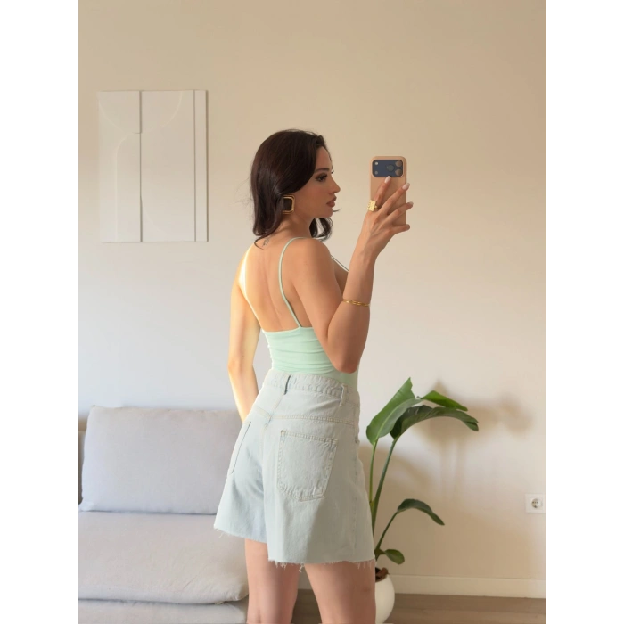 Yıldız Aksesuar Bodysuit - YEŞİL